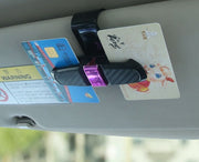 サングラスクリップ カードホルダー カー用品 自動車用品 メガネホルダー コンパクト 省スペース 収納 整理整頓 メタリックカラー おしゃれ シンプル