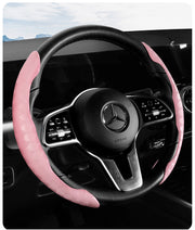 ハンドルカバー ステアリングカバー 車用品 カー用品 O型 D型 簡単装着 カーハンドル 内装用品 カーアクセサリー ドレスアップ 滑り止め 1対 シンプル 単色 かっこいい