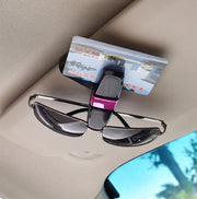 サングラスクリップ 車載 メガネホルダー サングラス置き カー用品 車内収納グッズ 眼鏡 カード サングラス 挟んで収納 180度回転 カーアクセサリー 簡単設置 省スペース コンパクト