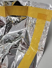 エマージェンシーシート 寝袋タイプ シュラフ アルミシート サバイバルシート 100×200 非常用簡易寝袋 非常時 登山 キャンプ 避難 災害 防災グッズ 保温 コンパクト 折り畳み 便利 簡易 軽量 薄い