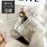 アクセサリー収納袋 ジュエリーポーチ 10枚セット アクセサリー袋 小物入れ 半透明 ジッパー ミニサイズ 出張 旅行 トラベル 持ち運び 携帯 整理 収納 保管 サイズ豊富