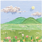付箋紙 80枚 油絵 空 雲 日没 海 自然景色 癒し 紙 手紙 伝言 メモ 文房具用品 プレゼント 誕生日 ユニーク かわいい おしゃれ