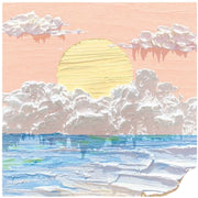 付箋紙 80枚 油絵 空 雲 日没 海 自然景色 癒し 紙 手紙 伝言 メモ 文房具用品 プレゼント 誕生日 ユニーク かわいい おしゃれ
