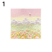 付箋紙 80枚 油絵 空 雲 日没 海 自然景色 癒し 紙 手紙 伝言 メモ 文房具用品 プレゼント 誕生日 ユニーク かわいい おしゃれ
