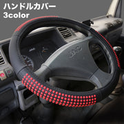 ハンドルカバー ステアリングカバー 車用 O型 簡単装着 レザー調 シリコン 滑り止め カー用品 内装 柔らかい 洗える 自動車用 シンプル