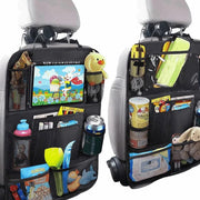 シートバックポケット キックガード 車載 車内収納 カー用品 シートカバー カーシート カーアクセサリー 汚れ防止 後部座席 シート裏 子供 子ども 泥 汚れ対策 ドライブ お出かけ 雨の日 雨天 靴 足あと 簡単取り付け