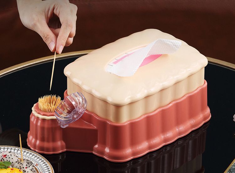ティッシュケース ケース付き 蓋付き 防塵 防水 ほこり防止 商品画像2