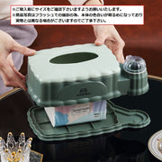 ティッシュケース ケース付き 蓋付き 防塵 防水 ほこり防止 ティッシュカバー ティッシュペーパーボックス ボックスティッシュケース 綿棒 爪楊枝 お洒落 かわいい ティッシュ 箱 キッチン リビング 洗面所 寝室 インテリア雑貨 便利