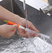ストローブラシ 隙間ブラシ 単品 1本 キッチンブラシ 洗浄ブラシ ストローボトル 水筒 すき間 洗い 溝 洗浄 ホースブラシ ダブルヘッド フタ 蓋 哺乳瓶 マグブラシ 掃除 多機能 分離可能 便利
