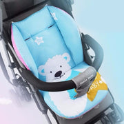 ベビーカークッション ベビーカーシート ベビーマット 赤ちゃん 新生児 子供 厚手 サポートクッション 紐 プリント アニマル 動物 可愛い かわいい 乳児 幼児 子ども こども 男の子 女の子 男児 女児 出産祝い ギフト 贈り物
