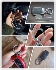 キーホルダー Dカン スマートキー 自動車 バイク 鍵 キーリング ラインストーン ネジ式 2重リング 丸カン D環 Dリング ねじ式 金属製 メタル シャックルキーホルダー キラキラ おしゃれ ゴールド シルバー ローズゴールド 女性 レディース 大人 女子 高級感 エレガント プレゼント ギフト ホワイトデー 母の日 誕生日 クリスマス