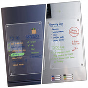 クリアボード マーカー付き 15×20cm ホワイトボード ミニサイズ メモ 伝言 メッセージ 冷蔵庫 マグネットタイプ 貼付け イレーザー付き 透明 きれい おしゃれ