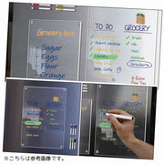 クリアボード マーカー付き 15×20cm ホワイトボード ミニサイズ メモ 伝言 メッセージ 冷蔵庫 マグネットタイプ 貼付け イレーザー付き 透明 きれい おしゃれ