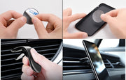 車載ホルダー スマホホルダー 携帯ホルダー スマホスタンド L字型 車内 車 クリップ マグネット カー用品 カーアクセサリー 車用品 スタイリッシュ シンプル 便利
