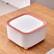 卓上ゴミ箱 ごみ箱 ダストボックス 蓋付き プッシュ式 ワンタッチ コンパクト 小型 ミニサイズ ごみ入れ くず入れ 四角型 スクエア デスク オフィス 自宅 寝室 洗面所 日用品雑貨 小さめ 小さい インテリア小物 おしゃれ スタイリッシュ かわいい きれいめ 白 青 橙 灰