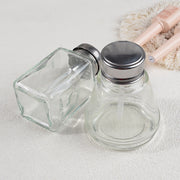 ガラスディスペンサー ネイルリムーバー入れ 180ml ネイル用品 ネイルケア ネイルオフ ボトル ポンプ プッシュ式 溶剤入れ 丸型 角型 除光液 アセトン リムーバー クリーナー 消毒液 詰め替え おしゃれ かわいい
