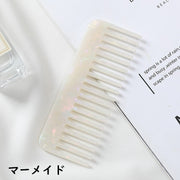 ヘアコーム ヘアブラシ べっこう風コーム くし レディース 女性 女の子 べっ甲風 べっこう風 コンパクト 持ち歩き シンプル おしゃれ