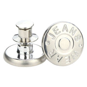 デニムボタン タックボタン 金属製 17mm ジーンズボタン ウエスト調整 お直し 取り付け簡単 交換 付け替え 手芸 DIY