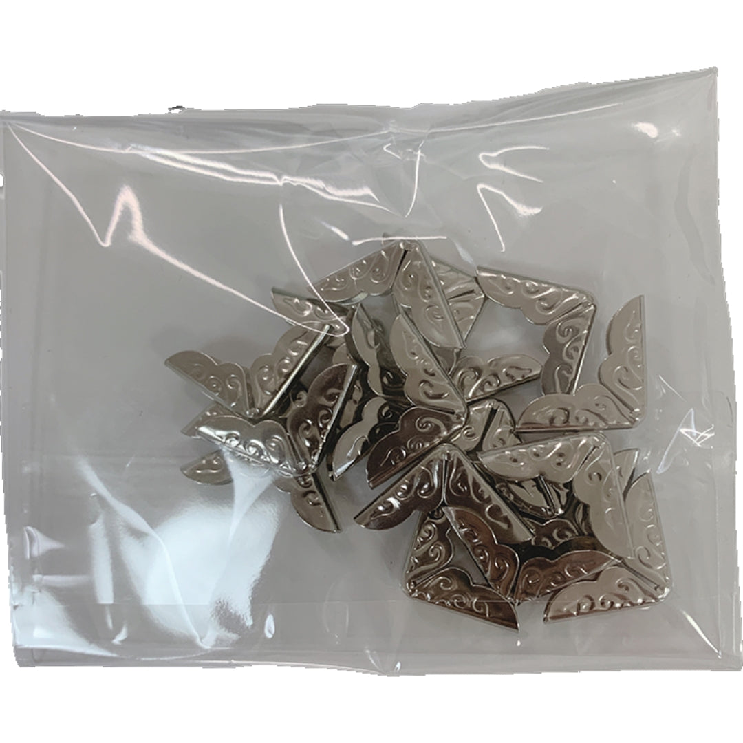 コーナー金具 20個入り クラフト材料 約14mm ハンドメイド 手帳 シルバー バリエーション画像
