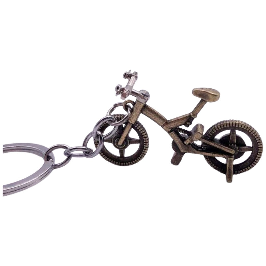 キーホルダー キーリング バッグチャーム メタル 自転車 クロスバイク ユニーク おしゃれ プレゼント ギフト 景品 ブロンズカラー