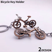 キーホルダー キーリング バッグチャーム メタル 自転車 クロスバイク ユニーク おしゃれ プレゼント ギフト 景品 ブロンズカラー