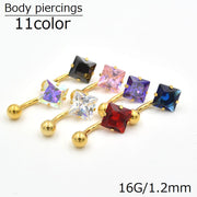 へそピアス 14G レディース 1個 アクセサリー ボディピアス バナナバーベル へそピ ヘソピ 軟骨 耳たぶ ヘリックス カーブバーベル セカンドピアス ラインストーン 14ゲージ 1.6mm 片耳 つけっぱなし ベリー イヤーロブ 舌 眉 トラガス 臍 口 リップ インナーコンク アウターコンク ビジュー シンプル おしゃれ 女性 プレゼント ギフト 贈り物 誕生日 記念