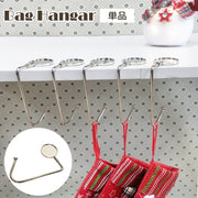 バッグハンガー 単品 バッグフック 滑り止め 耐荷重15kg かばん掛け かばんフック 鞄 シルバーカラー シンプル コンパクト 持ち運び ポータブル 便利アイテム