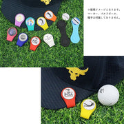 ハットクリップ ゴルフマーカー用 グリーンマーカー マグネット 磁石 磁気 キャップクリップ 帽子 カラバリ豊富 おしゃれ カラフル