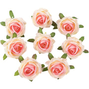 造花 薔薇 ばら バラ 4個セット フェイクフラワー 花のみ 茎なし クラフト ハンドメイド DIY 手芸 装飾 飾りつけ アクセサリー コサージュ 結婚式 パーティー カラバリ豊富