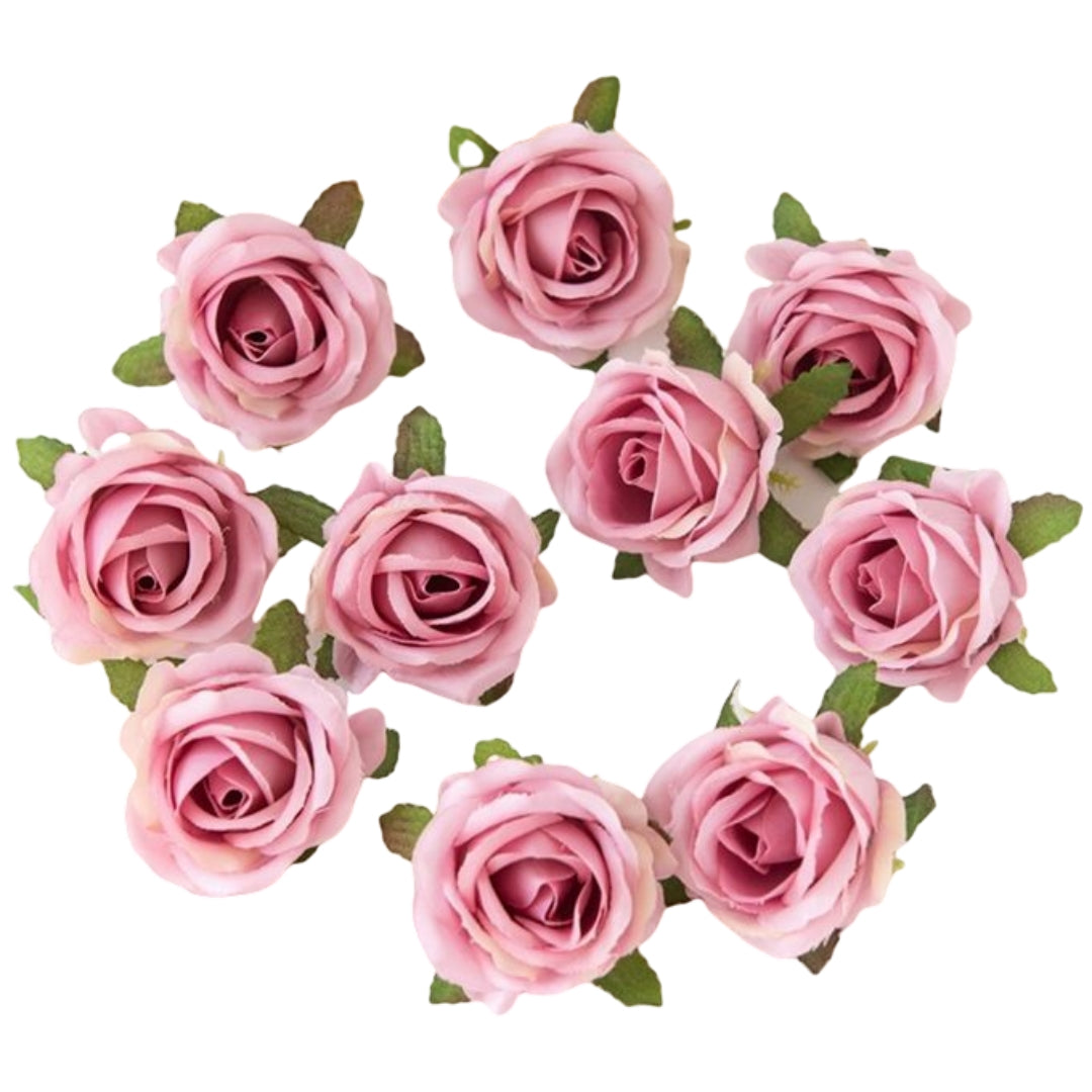 造花 薔薇 ばら バラ 4個セット フェイクフラワー 花のみ 茎なし クラフト ハンドメイド DIY 手芸 装飾 飾りつけ アクセサリー コサージュ 結婚式 パーティー カラバリ豊富