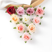 造花 薔薇 ばら バラ 4個セット フェイクフラワー 花のみ 茎なし クラフト ハンドメイド DIY 手芸 装飾 飾りつけ アクセサリー コサージュ 結婚式 パーティー カラバリ豊富