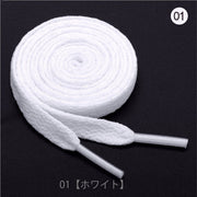 靴ひも 靴紐 2本セット 男女兼用 大人 子ども キッズ 靴アクセサリー 靴用品 平型 アレンジ カスタマイズ スニーカー スポーツシューズ トレッキングシューズ カラフル カラバリ豊富 白 黒 赤