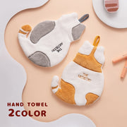 ハンドタオル ループ付き キッチン用品 台拭き 布巾 食器拭き マルチ キッチンタオル フェイスタオル 手拭き 吸水 ネコ 猫 かわいい 日用雑貨
