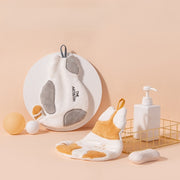 ハンドタオル ループ付き キッチン用品 台拭き 布巾 食器拭き マルチ キッチンタオル フェイスタオル 手拭き 吸水 ネコ 猫 かわいい 日用雑貨