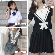スクールリボン延長用 ジョイントアジャスター ゴムバンド 制服リボン用 セーラー服 学生服 コスプレ 女子高生 JK ワンタッチ