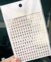 ネイルシール ネイル用シール ネイルグッズ レディース 女性 ネイルパーツ ファッション雑貨 数字 ゴールドカラー シルバーカラー ホワイト ブラック シンプル カジュアル かわいい キュート 誕生日 推し活