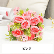 造花 ブーケ 花束 フェイクフラワー 薔薇 バラ ばら ローズ フラワーアレンジメント アーティフィシャルフラワー おしゃれ かわいい インテリア お祝い パーティー 装飾 華やか