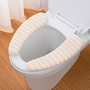 便座シート 便座カバー 貼るタイプ トイレ用品 便座クッション 粘着式 水洗い可能 便利 簡単 衛生的 シンプル ふわふわ ボーダー 青 緑 ベージュ ピンク