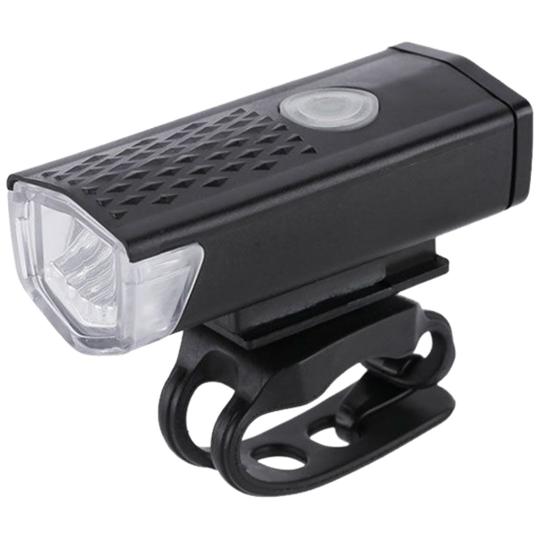 自転車用ライト ヘッドライト フロントライト LEDライト USB充電式 自転車 サイクリング 通勤 通学 レジャー 夜間 雨天 防水 取付簡単 ベルト 調節可能 ブラック ホワイト 黒 白 リチウム