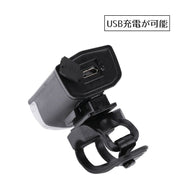 自転車用ライト ヘッドライト フロントライト LEDライト USB充電式 自転車 サイクリング 通勤 通学 レジャー 夜間 雨天 防水 取付簡単 ベルト 調節可能 ブラック ホワイト 黒 白 リチウム