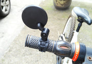 自転車用ミラー 単品 バックミラー サイドミラー サイクルミラー バーエンドミラー 4段階調節 回転 角度調節可能 凸レンズ 後方確認 簡単取り付け 便利 鏡