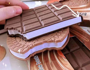 メモ帳 メモパッド メモ付箋 チョコの香り付き 80枚 ふせん 文具 文房具 メモ用紙 ポータブルメモ ミニサイズ 無地 チョコレート型 ビスケット型 チョコ型 英字入り ロゴ入り おしゃれ かわいい 雑貨 小物 事務用品 学用品 茶 ベージュ 白
