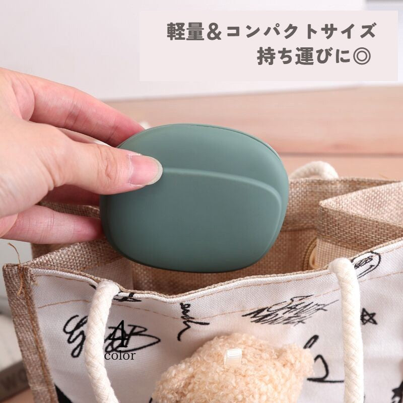 イヤホンケース 小物入れ 有線 ガジェットポーチ ミニポーチ シリコンポーチ 商品画像2