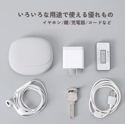 イヤホンケース 小物入れ 有線 ガジェットポーチ ミニポーチ シリコンポーチ 商品画像4