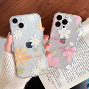 iPhoneケース iPhoneカバー スマホケース スマホカバー 花 フラワー 透明 クリア 透け感 スリム 落下 保護 傷防止 耐衝撃 衝撃吸収 スマートフォン アイフォン Apple アップル かわいい おしゃれ