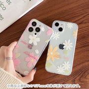iPhoneケース iPhoneカバー スマホケース スマホカバー 花 フラワー 透明 クリア 透け感 スリム 落下 保護 傷防止 耐衝撃 衝撃吸収 スマートフォン アイフォン Apple アップル かわいい おしゃれ