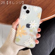 iPhoneケース iPhoneカバー スマホケース スマホカバー 花 フラワー 透明 クリア 透け感 スリム 落下 保護 傷防止 耐衝撃 衝撃吸収 スマートフォン アイフォン Apple アップル かわいい おしゃれ