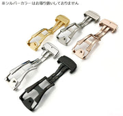 尾錠 Dバックル 片開き 16mm 18mm 20mm 腕時計パーツ プッシュ式 バタフライバックル 交換用 替えパーツ 腕時計ベルト部品 金具 メンズ レディース