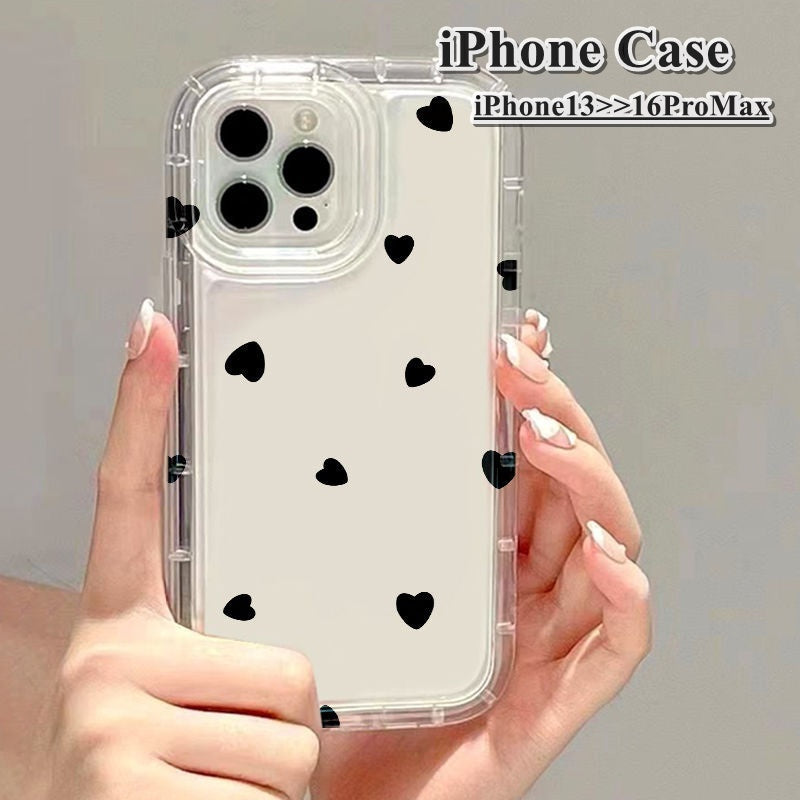 iPhoneケース iPhoneカバー スマホケース スマホカバー ハート クリア 透明 かわいい おしゃれ 傷防止 背面保護