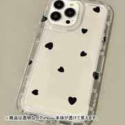 iPhoneケース iPhoneカバー スマホケース スマホカバー ハート クリア 透明 かわいい おしゃれ 傷防止 背面保護